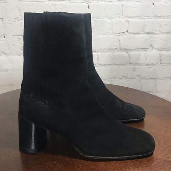 BALLY suede leather mid calf booties size 4.5 Euc - Picture 1 of 8